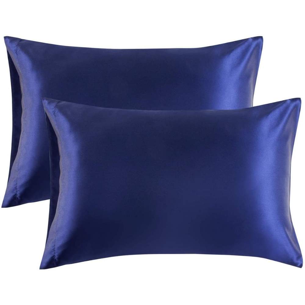buy blue satin pillowcase